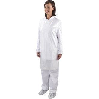 WHITE POLYTHEHE APRON 69X107CM PK OF100