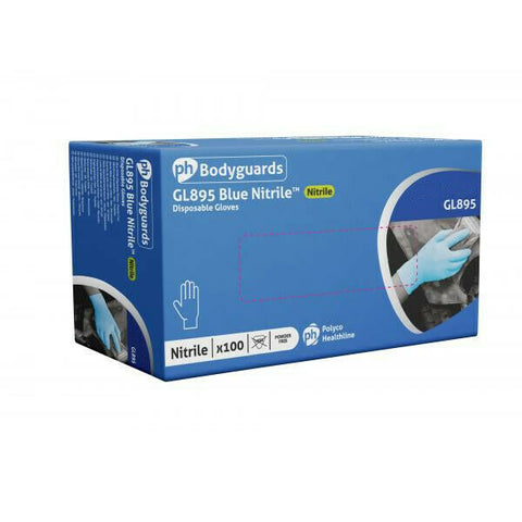 NITRILE DISP. GLOVES P.FREE - L BLUE
