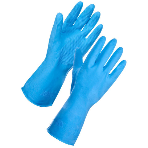 SUPERTOUCH HOUSEHOLD GLOVE BLUE SIZE M