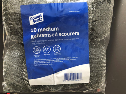 SCOURER - GALVANISED  40G - 10PK SIZE M
