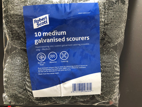 SCOURER - GALVANISED  40G - 10PK SIZE M